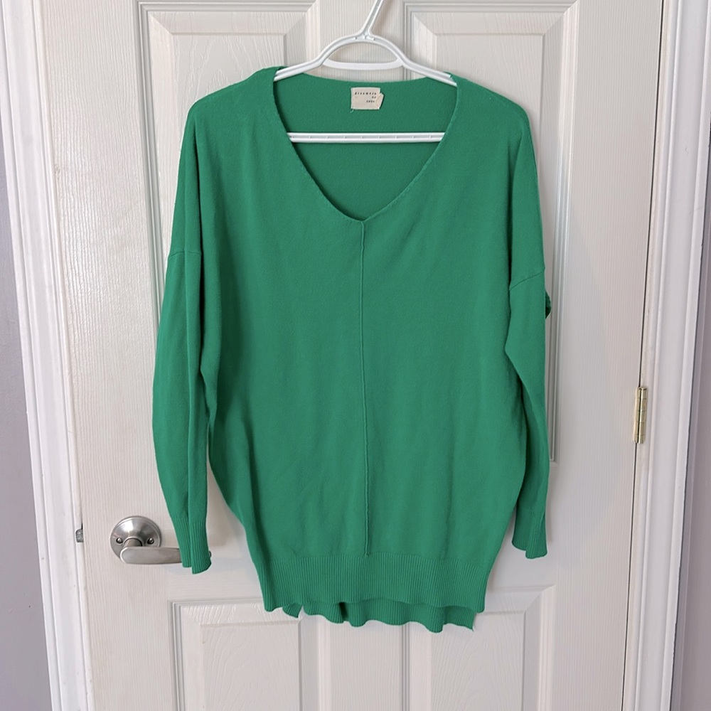 Dreamers Green Tunic Sweater Size S/M
